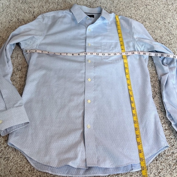 Banana Republic Men’s Long Sleeve Button Down Dress Shirt White Sz 15-15 1/2 M - Picture 7 of 7